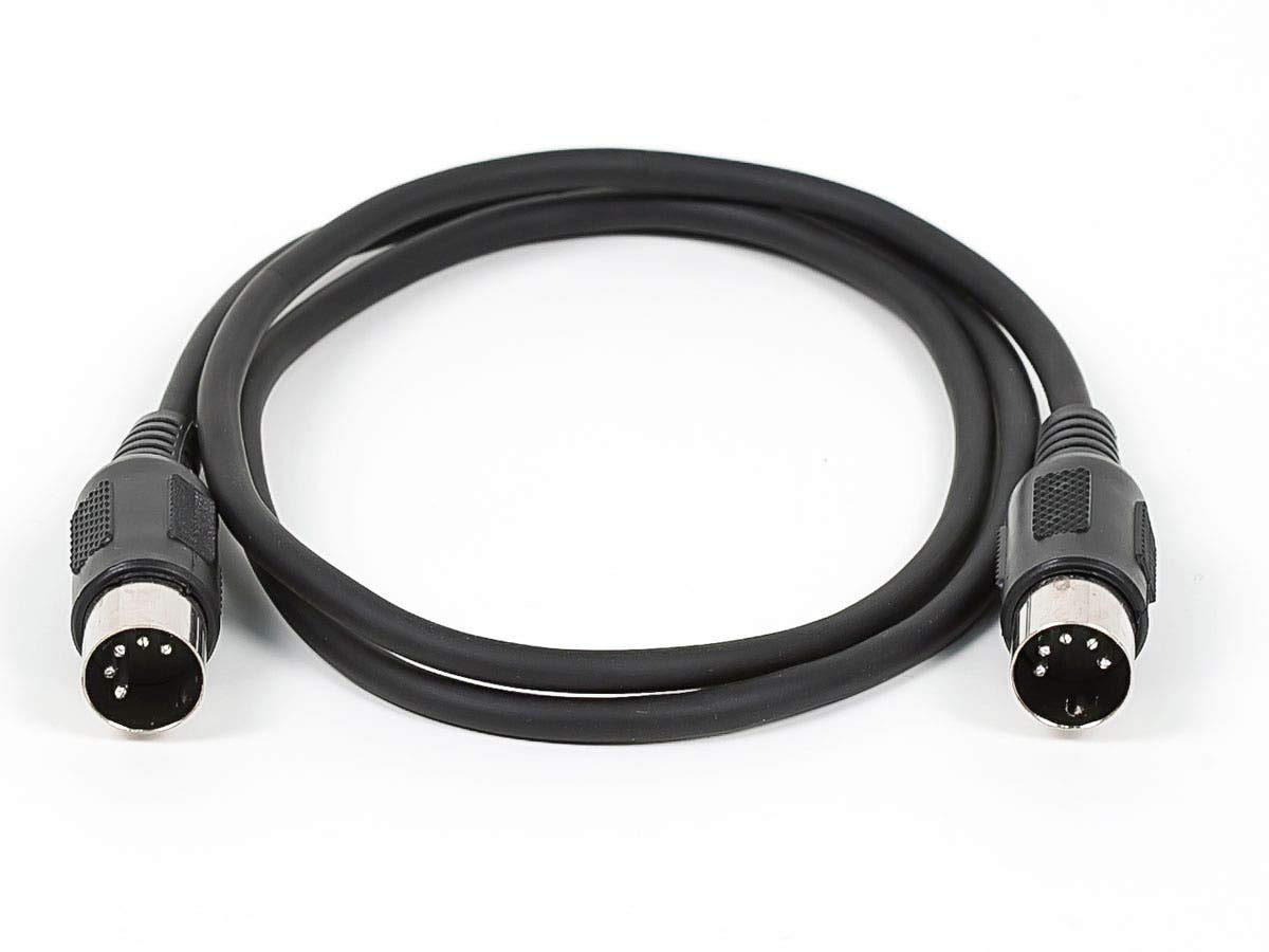 Monoprice Midi Cable   3 Feet   Black With Keyed 5 Pin Din Connector, Molded Connector Shells