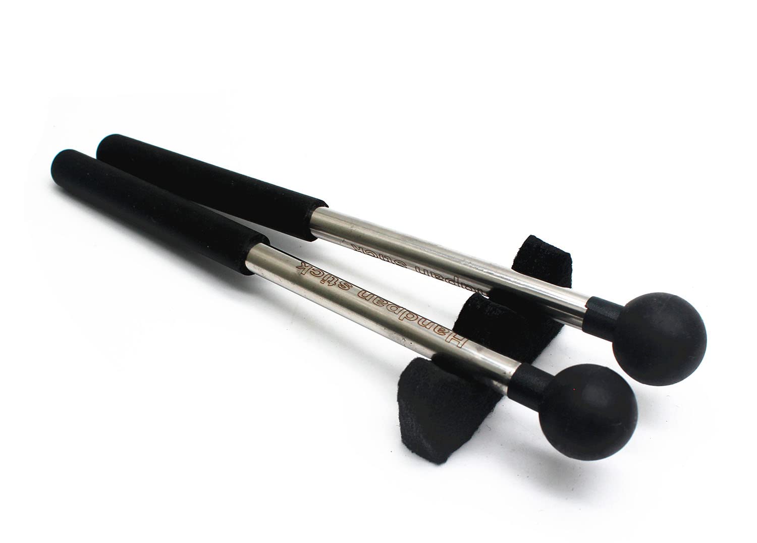 Tuoren 1 Pair Tongue Drum Mallets With Bracket Handpan Drum Sticks Rubber Mallet Percussion Instrument Accessory (Type C)