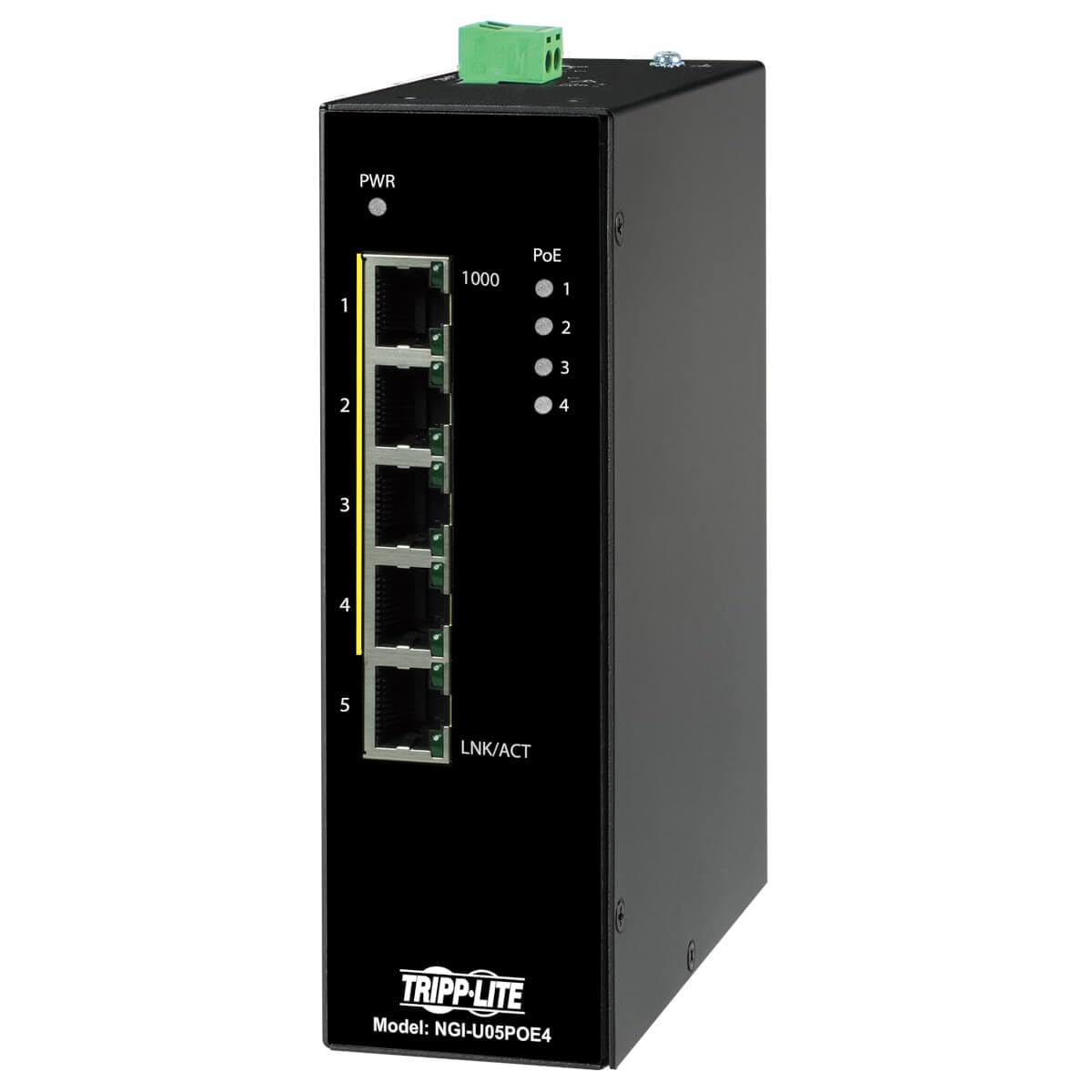 Eaton Tripp Lite Series 5-Port Unmanaged Industrial Gigabit Ethernet Switch - 10