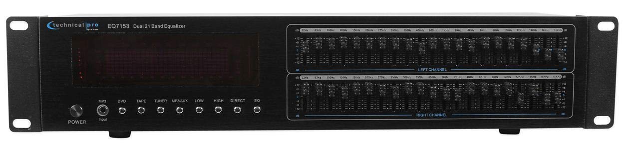 Dual 21 Band Professional Stereo Equalizer With Individual Led Indicators