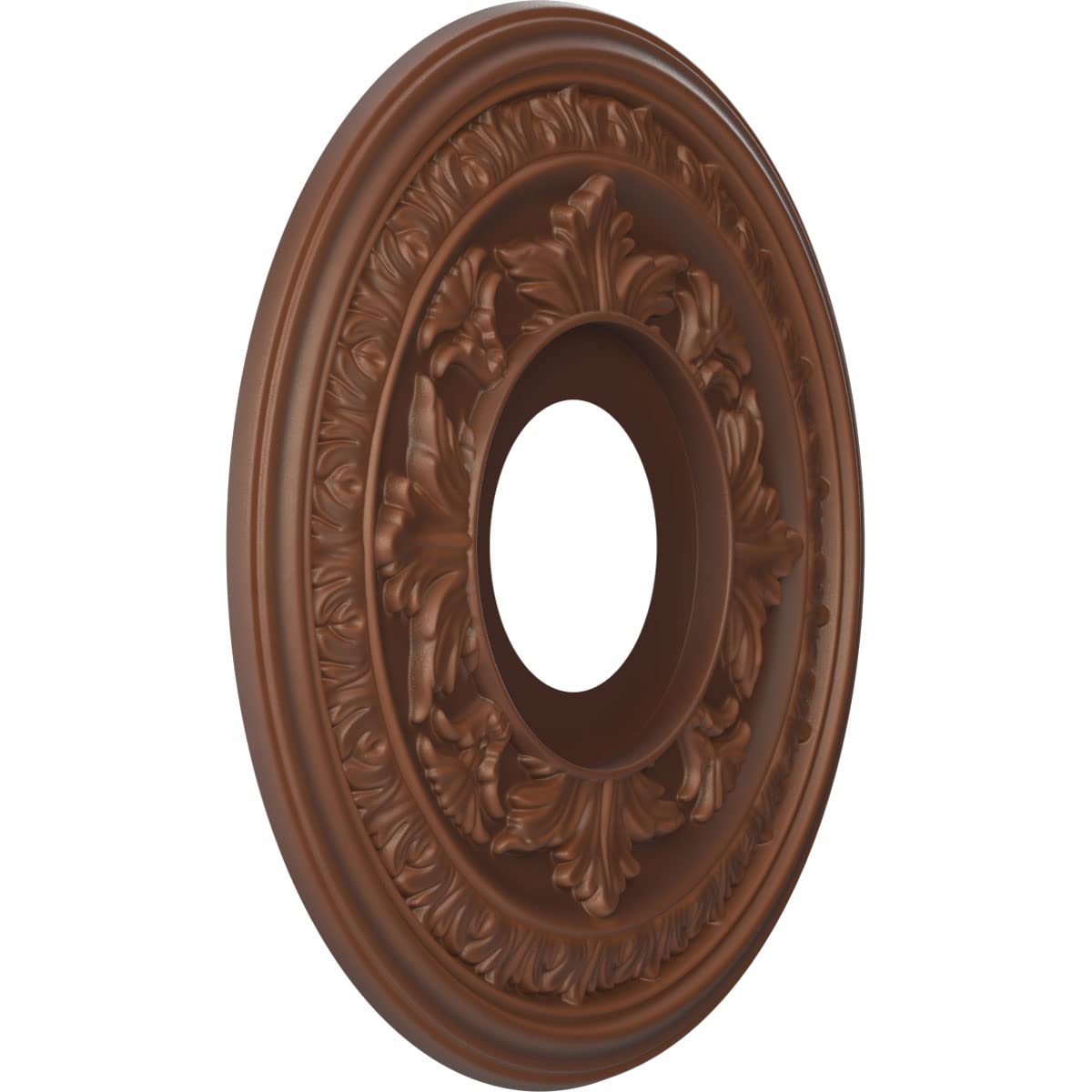 Ekena Millwork Cmp13Badru Baltimore Thermoformed Pvc Ceiling Medallion (Fits Canopies Up To 5 1/4), 13Od X 3 1/2Id X 3/4P, Unive