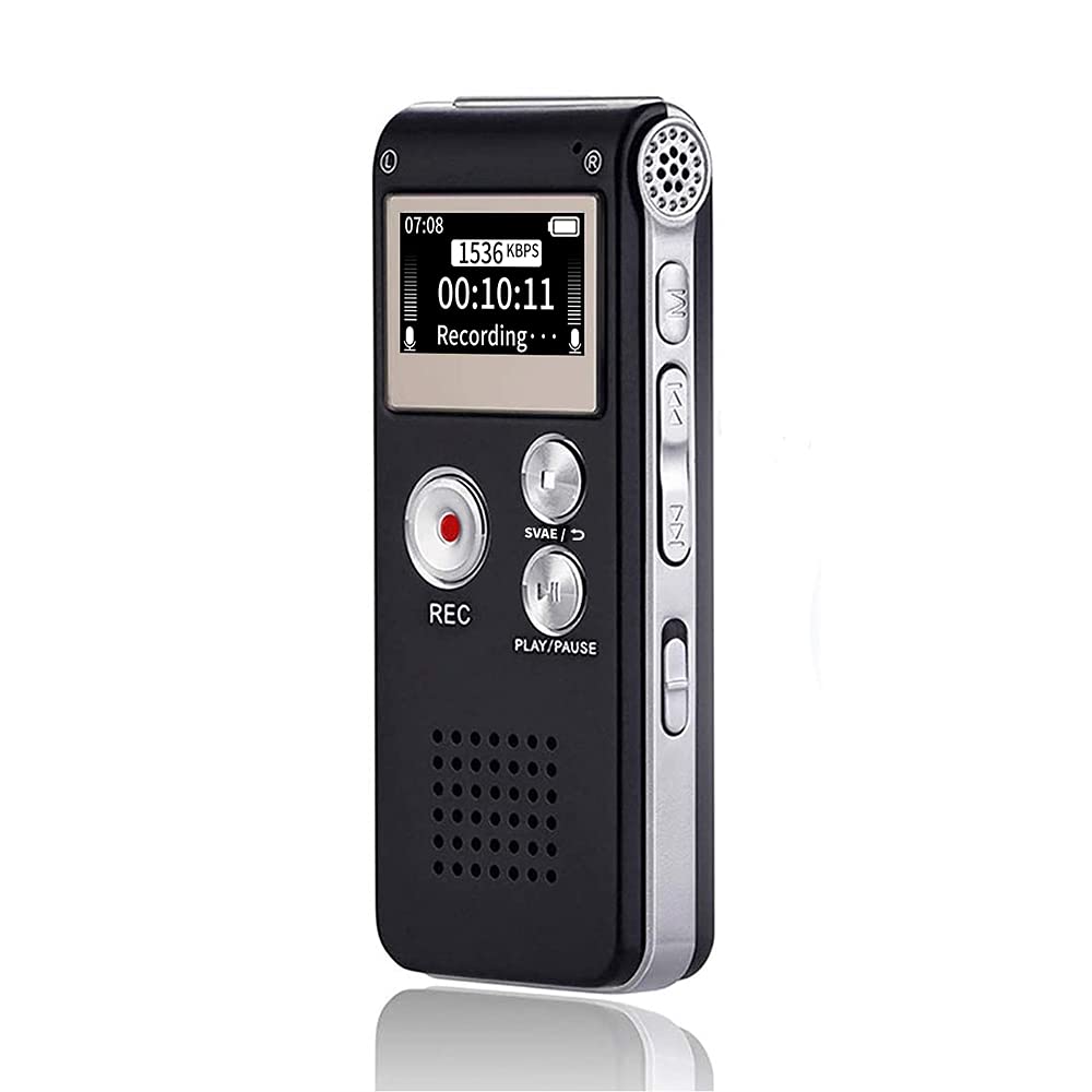 Digital Voice Recorder 16Gb Voice Recorder With Playback For Lectures   Usb Rechargeable Dictaphone Upgraded Small Tape Recorder Device