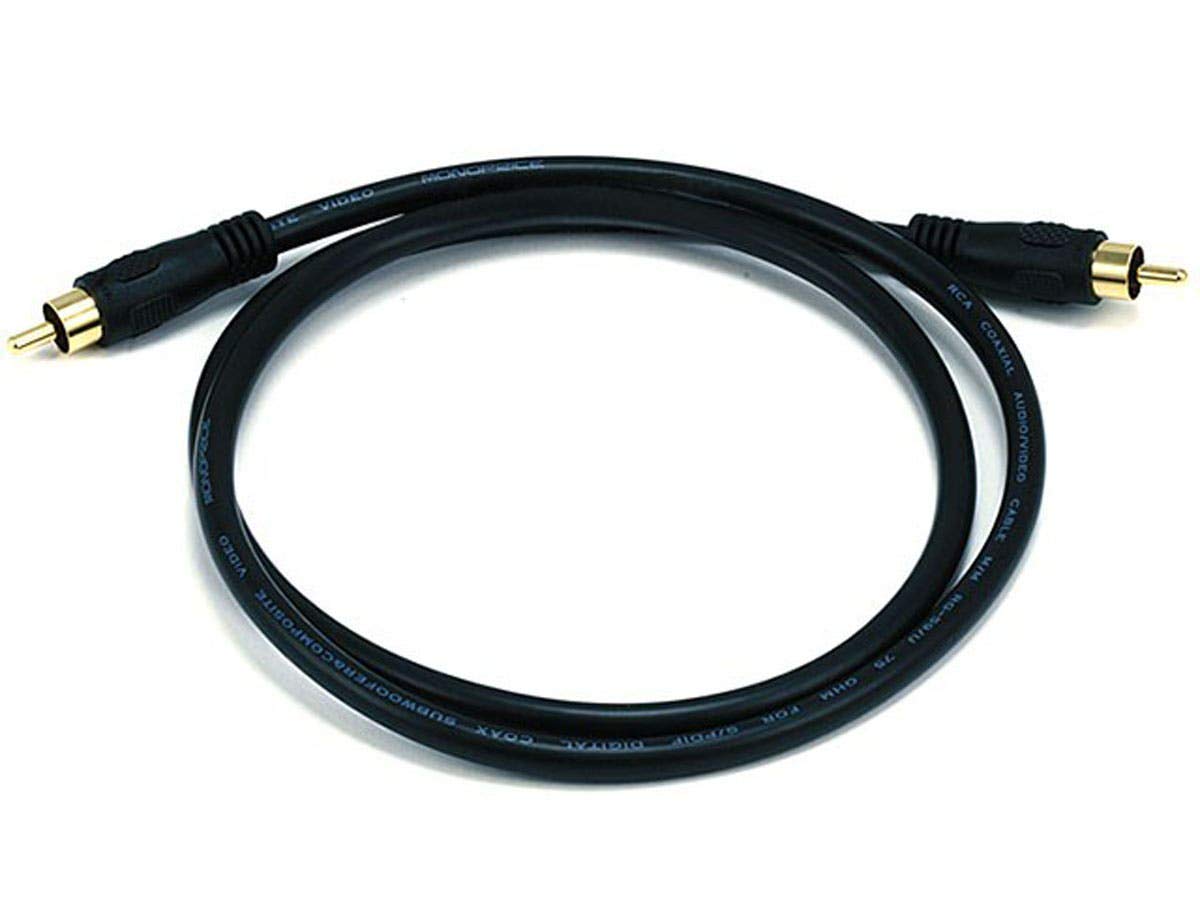 Monoprice102743 75 Ohm Digital Coaxial Audio/Video Rca Cable Black