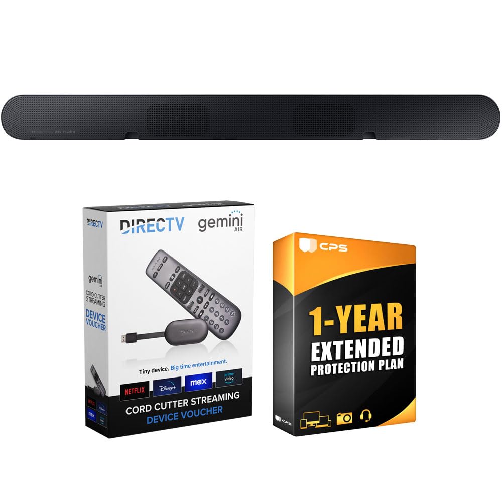 Samsung Hw S60D S Series 5.0Ch. Wireless Dolby Atmos Soundbar W/Q Symphony (2024 Model) Bundle With Redeemable Directv Gemini Ai