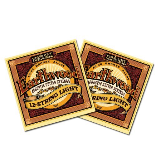 Ernie Ball Acoustic Guitar Strings - Earthwood 80/20 12 string LT 9-46 - 2 Pack