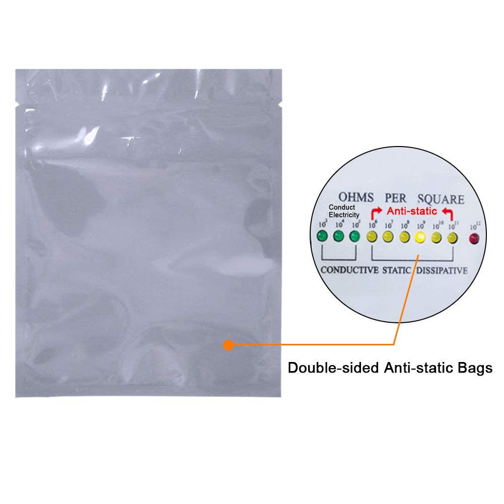 20Pcs Super Large Open Top Antistatic Bags 15.75X23.62In Esd Shielding Bags With 20Pcs Stickers
