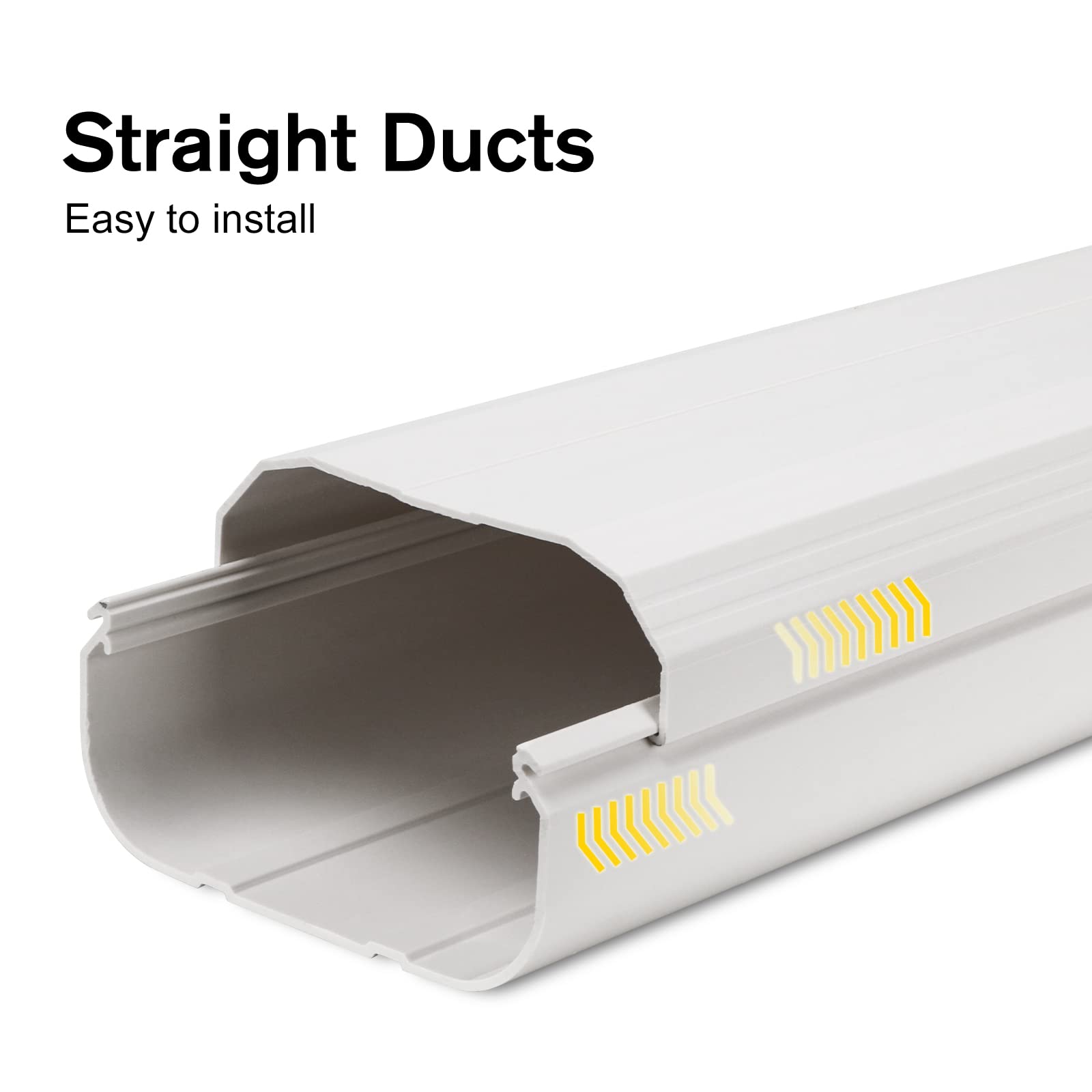 Guequitlex 4'' W 9 Ft Line Set Cover Kit For Mini Split Air Conditioner Decorative Pvc Line Cover Kit For Central Air Conditione