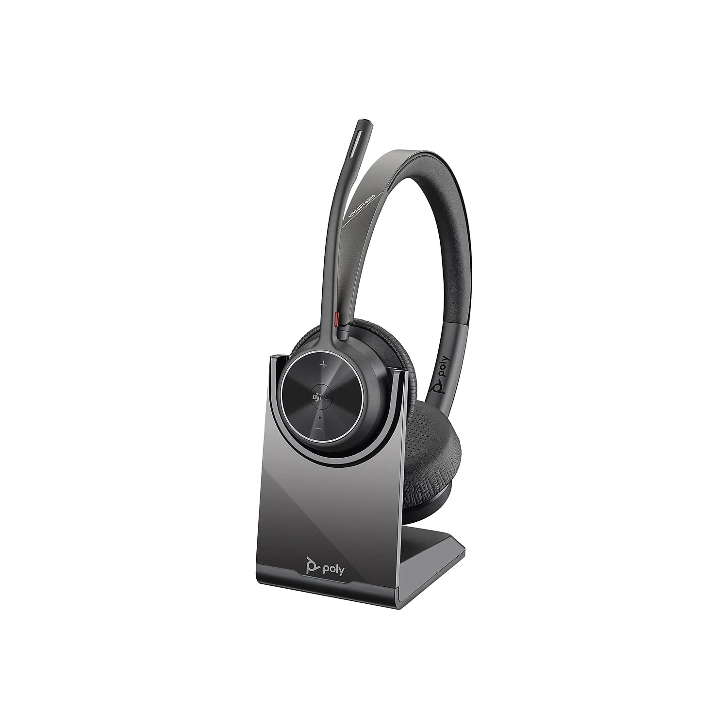 Poly - Voyager 4320 UC Wireless Headset + Charge Stand (Plantronics) - Headphones w/Mic - Connect to PC/Mac via USB-A Bluetooth 