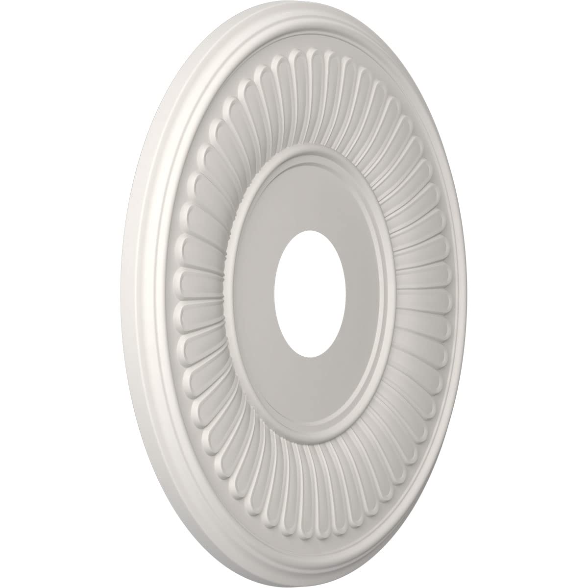 Ekena Millwork Cmp16Begbw Berkshire Thermoformed Pvc Ceiling Medallion (Fits Canopies Up To 7), 16Od X 3 1/2Id X 1P, Ultracover