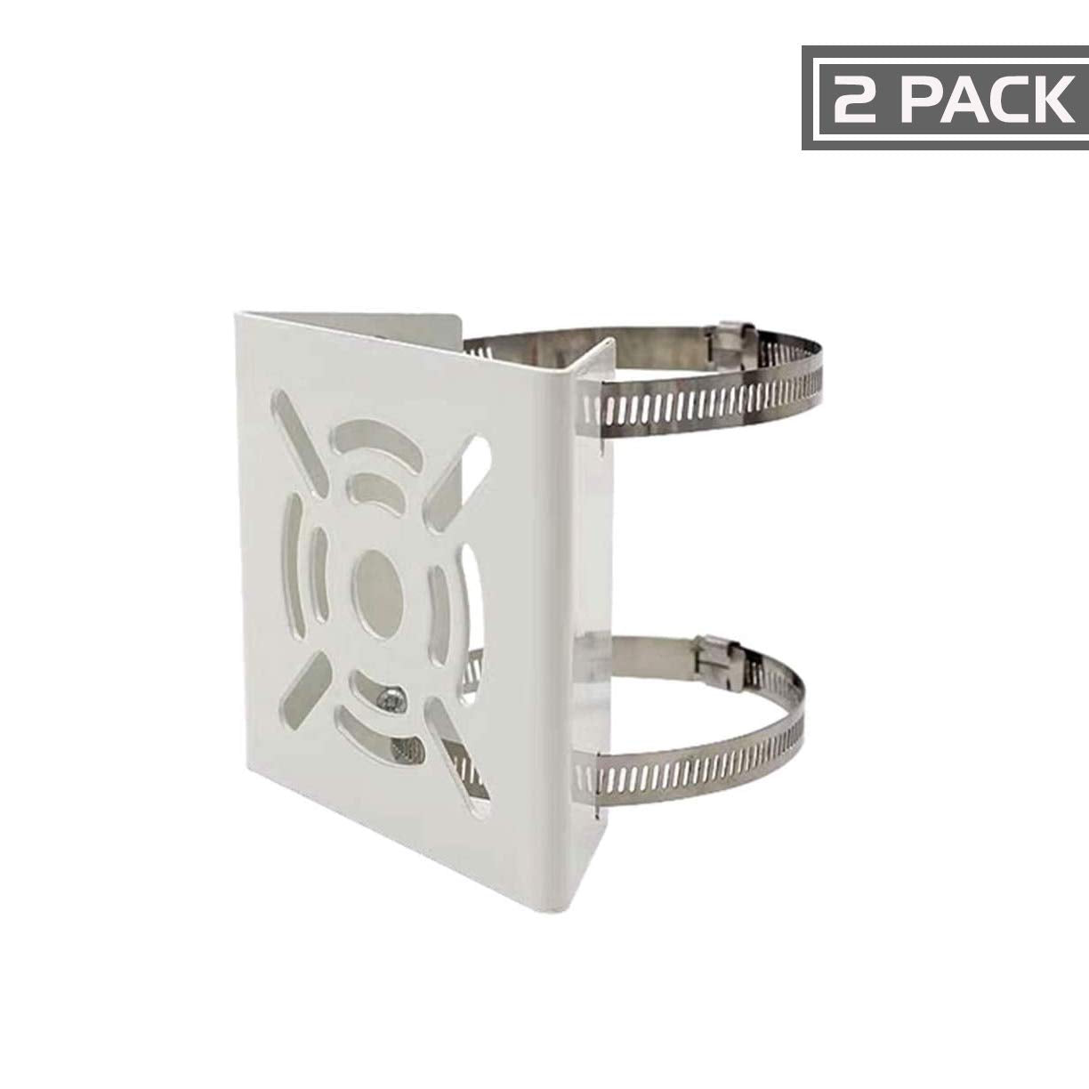 Ares Vision Universal Cctv Camera Metal Pole Mount Junction Bracket (2 Pack)   Durable Camera Pole Mount, Reliable Cctv Pole Mount, Sturdy Pole Mount For Cctv Cameras, Easy Installation