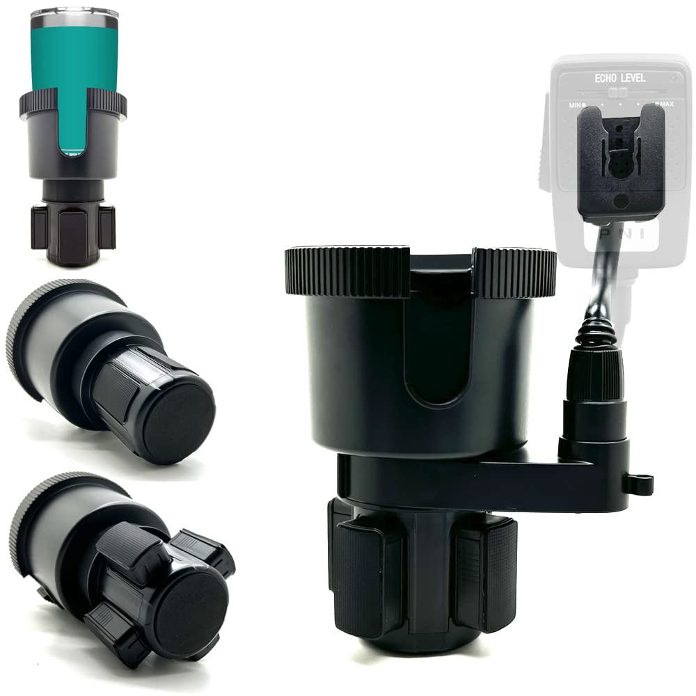 Lycogear Adjustable Car Drink Cup Holder Organizer Expander Mount W/Universal Ham Cb Radio Microphone Mic Hanger Holder For Ther