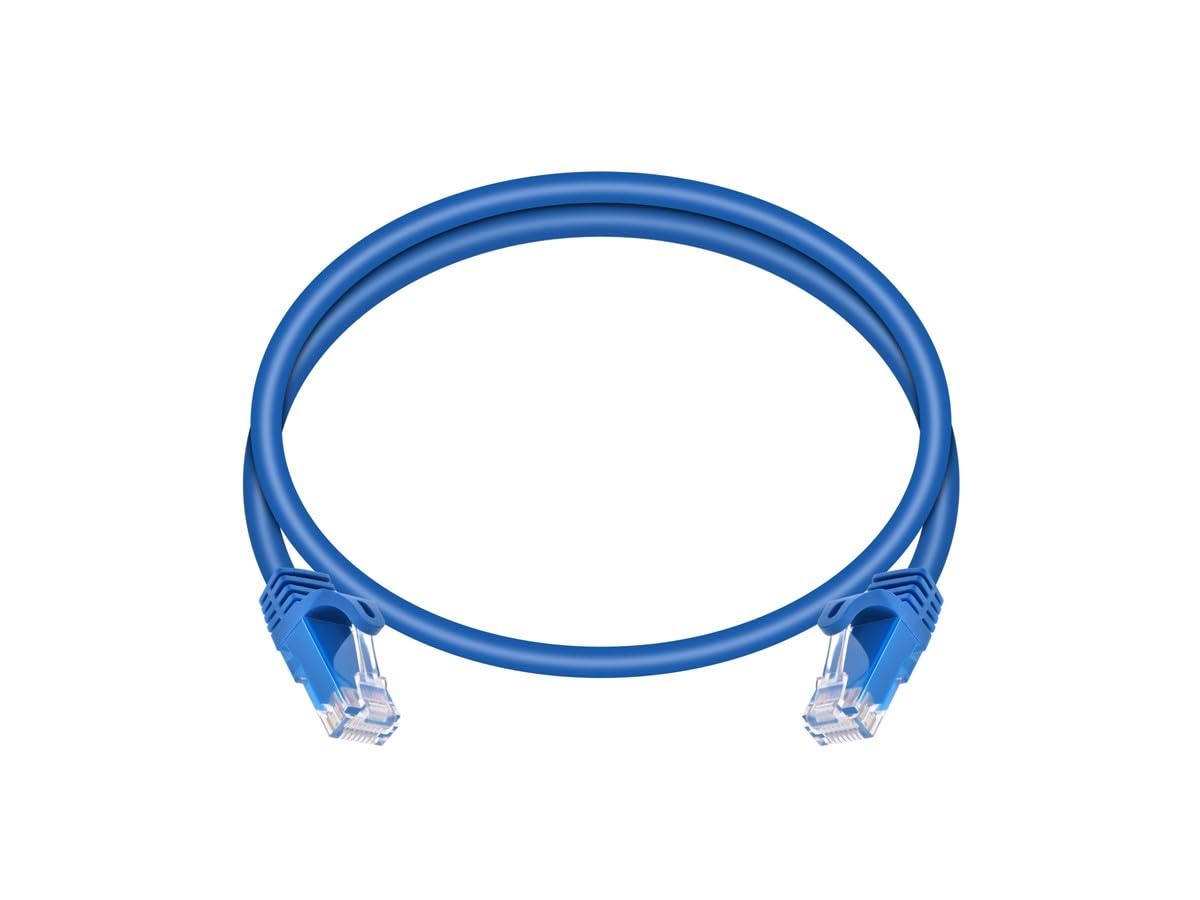 Monoprice Cat6 Ethernet Patch Cable   2 Feet   Blue (12 Pack) Snagless Rj45, 550Mhz, Utp, Pure Bare Copper Wire, 24Awg   Flexboo