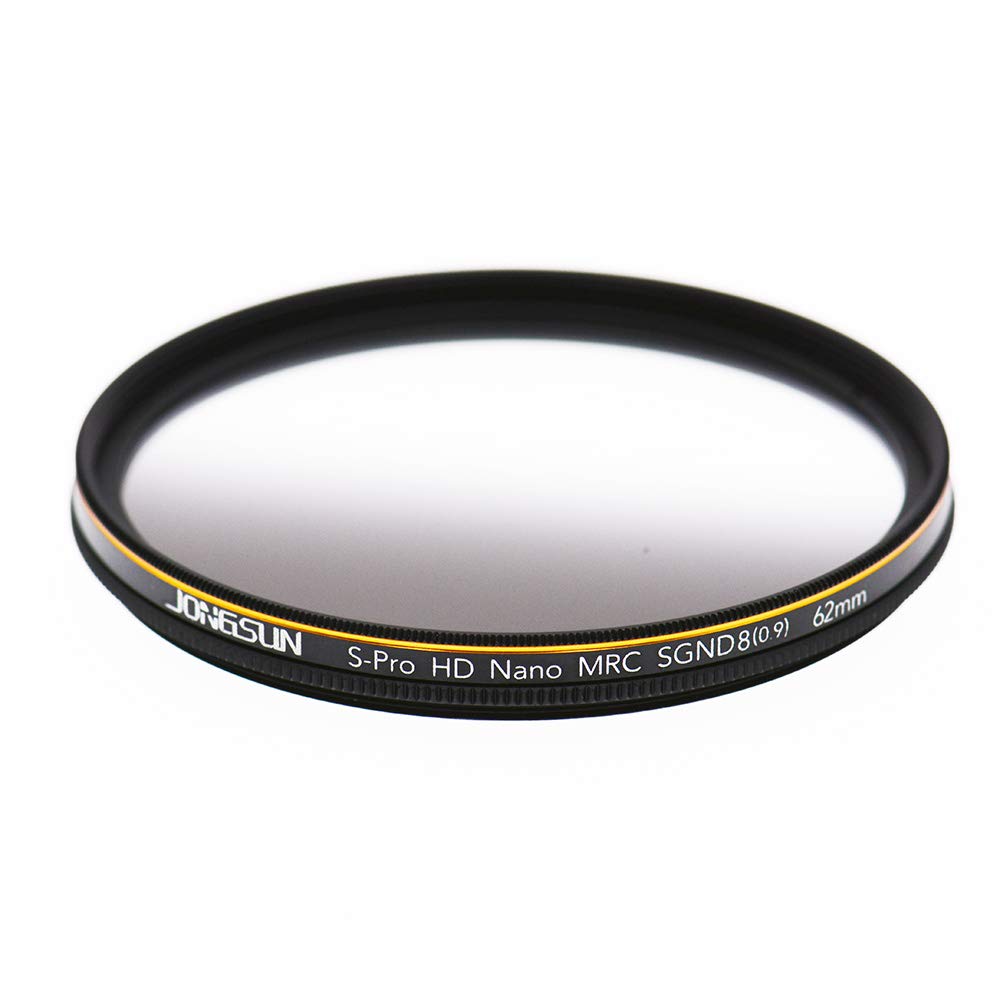 Jongsun 62Mm Nd Filter, Color Graduated Gray Neutral Density Filter, 18 Layer Multi Coated, Optical Glass Schott B270, Csgnd8 (0
