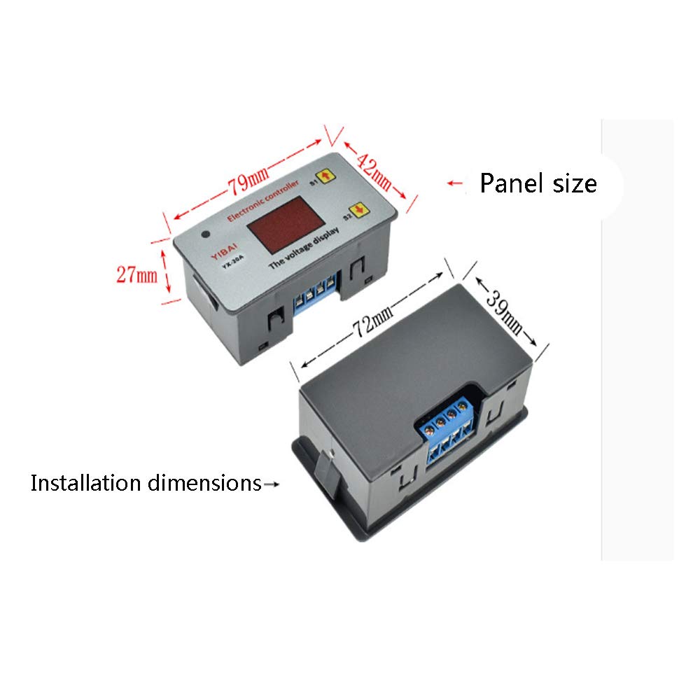 Wsdmavis 1 Pcs Battery Low Voltage Controller Protection Panel 12V 48V Universal Undervoltage Cut Off Automatic Switch Recovery