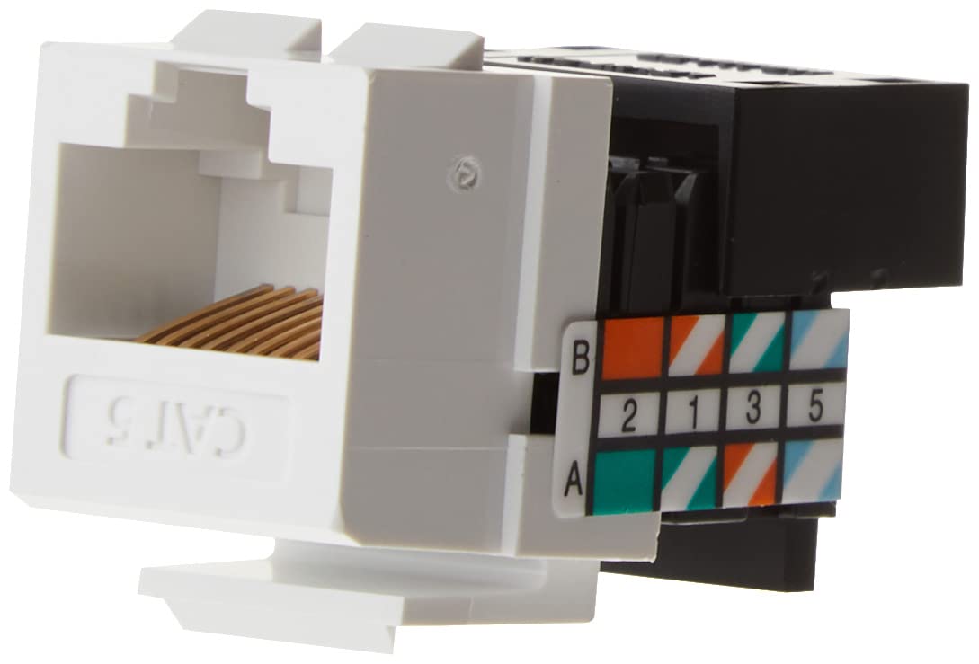 Leviton 41108 RW5 Category 5 QuickPort Connector, CAT 5, White