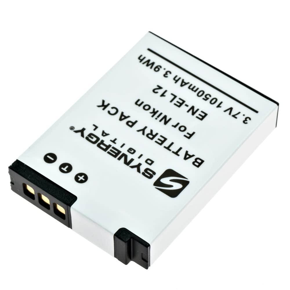 Synergy Digital Digital Camera Batteries, Compatible With Nikon En El12, Enel12, 25780 Digital Camera Batteries (Li Ion, 3.7V, 1