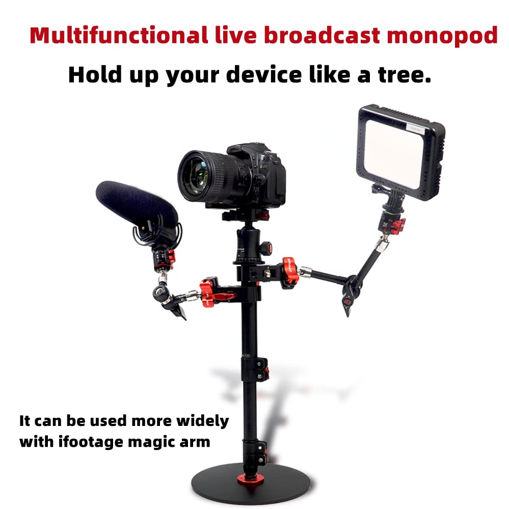 Ifootage Cobra Rb A200,Round Base Monopod,Professional Camera Aluminium Monopod With Quick Adjustment Height Buckle,Compatibilit