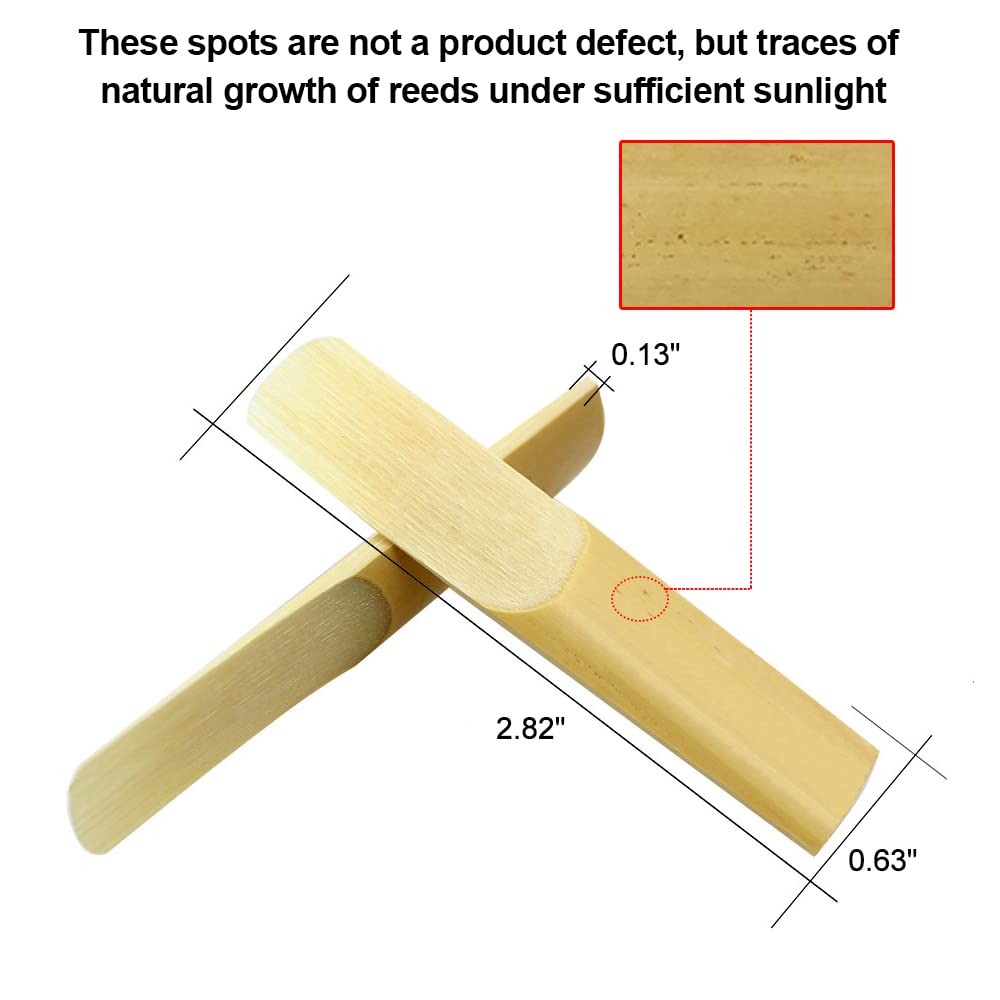 Nicavkit 10 Pack Alto Saxophone Reeds 2.0/2.5/3.0, Alto Sax Reeds Strength 3.0 With Storage Box, Traditional Reeds For Alto Saxo