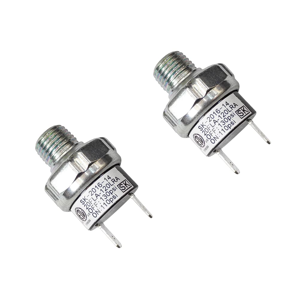 Pair Of Air Pressure Switch 110 130 Psi Tank Mount Type Thread 1/4'' Npt 12V 24V Dc Air Compressor Pressure Switch For Air Train