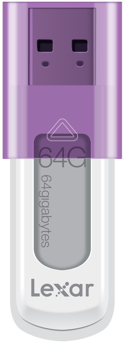 Lexar Jumpdrive S50 64Gb Usb 2.0 Flash Drive, Ljds50-64Gabnl (Purple)