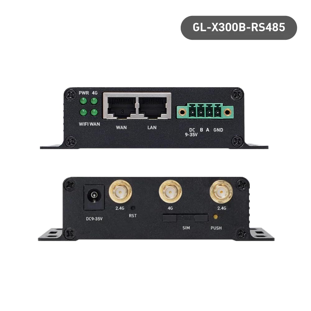 Gl X300B (Collie) 4G Lte Vpn Industrial Wireless Gateway, External Full Band 4G Antennas, Hardware Watchdog, At Command, Dns Enc
