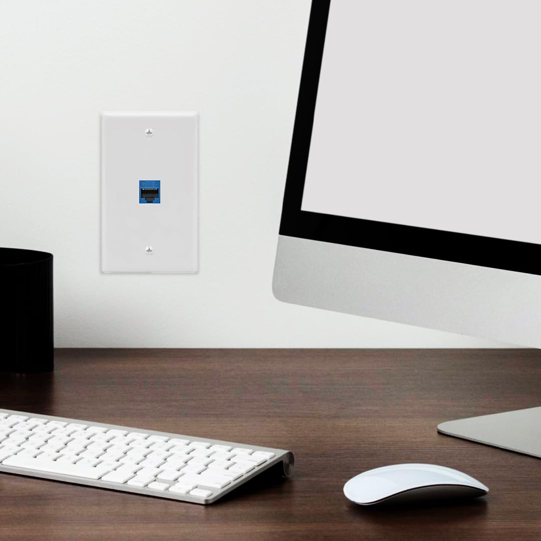 Installerparts 1 Port Keystone Wallplate Black Smooth Face