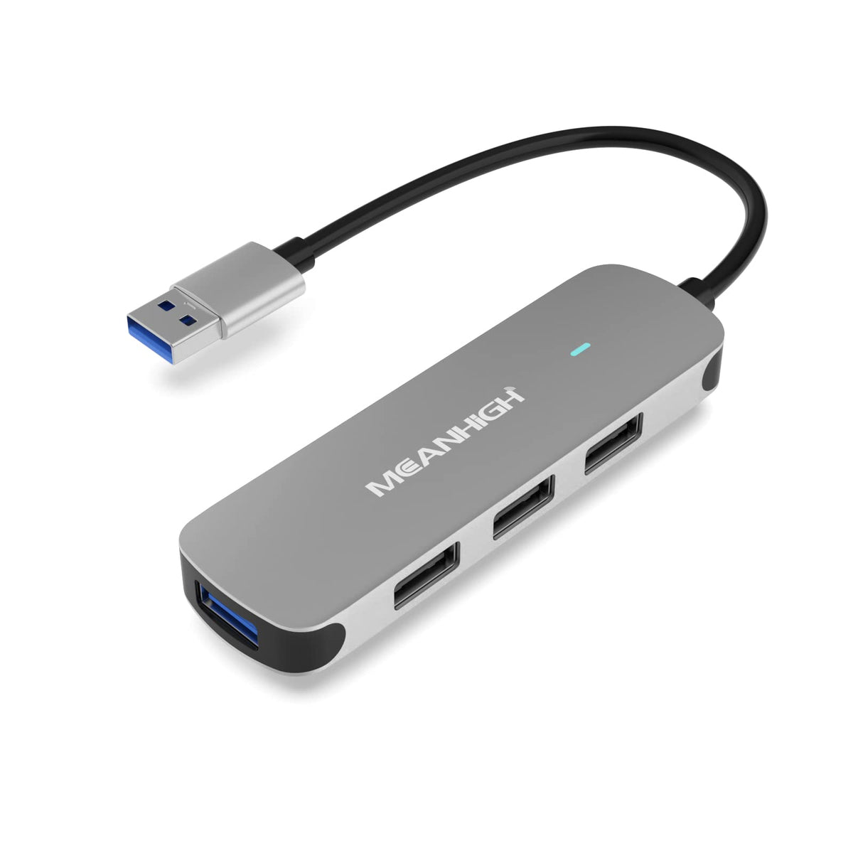 Meanhigh Usb Hub, 4 Port Dongle With Usb 3.0, Usb 2.0, Multiple Usb Port Expander For Laptop, Macbook, Surface Pro, Xps, Pc, Fla