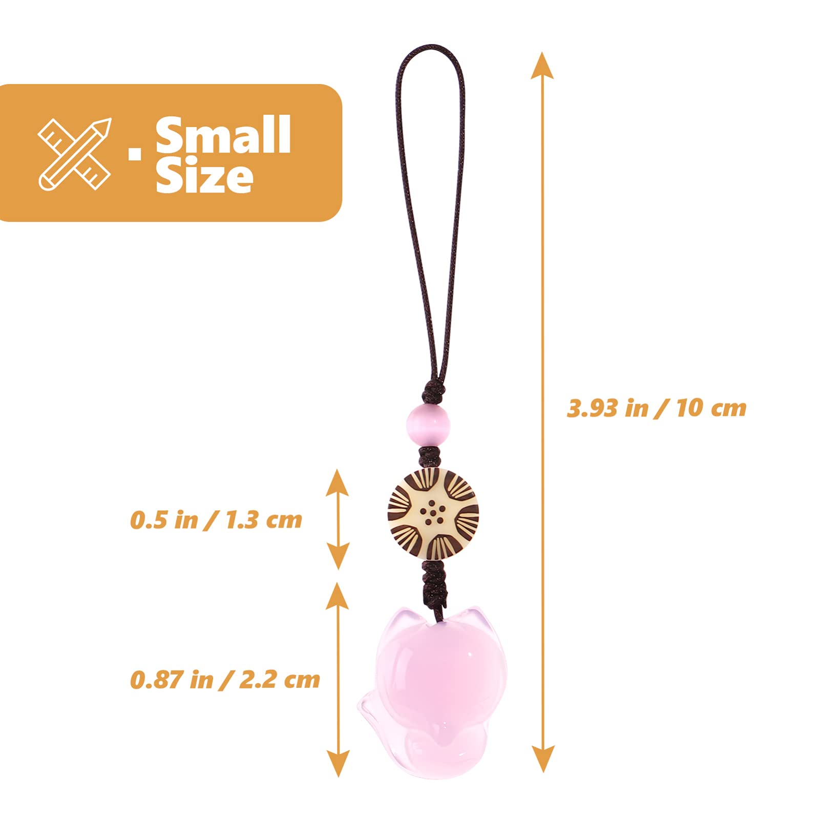 Hemobllo Cell Phone Strap Cartoon Fox Phone Charm Key Chain Car Key Purse Pendant Hanging Pendants Decor Pink