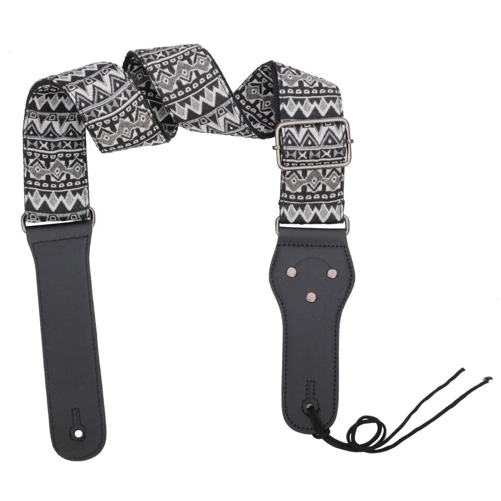 Ubervia Digital Business Soft Strap Belt Acoustic Electric Guitar Bass Nylon Adjustable Strap E