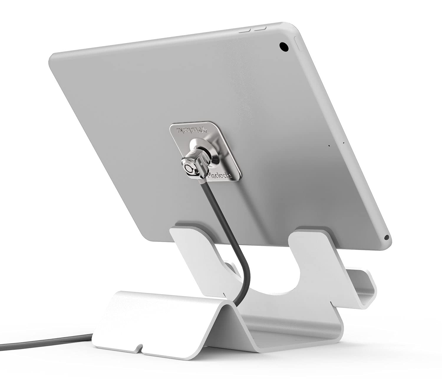 Maclocks Cl12Uthwb Universal Security Tablet Holder With Security Cable Lock And Plate (White)