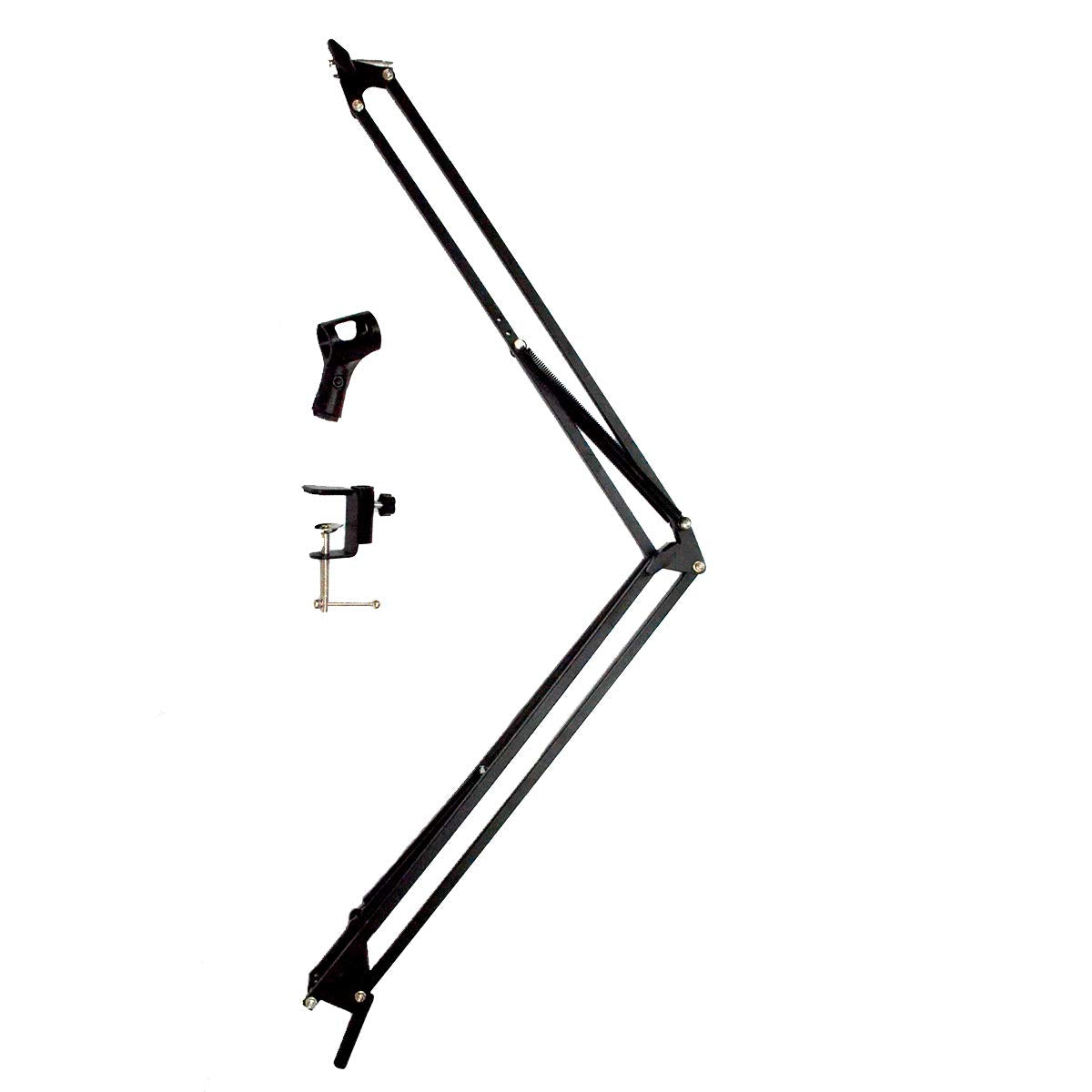Chromacast Pro Series 38 Scissors Arm Adjustable Microphone Desk Stand With Boom Suspension, Includes Mic Clip (Cc-Sdmic-Stand-3