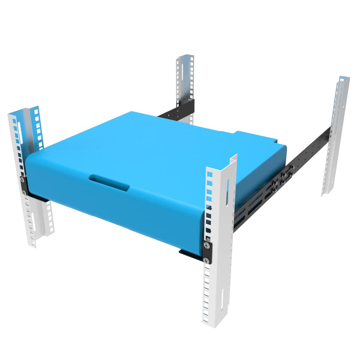 Qiaoyoubang 1U Universal Rack Mount Rails  4 Post Server Rack Shelf Rail 16 29 Inches Adjustable Depth For Apc Hp Ibm Dell Compa