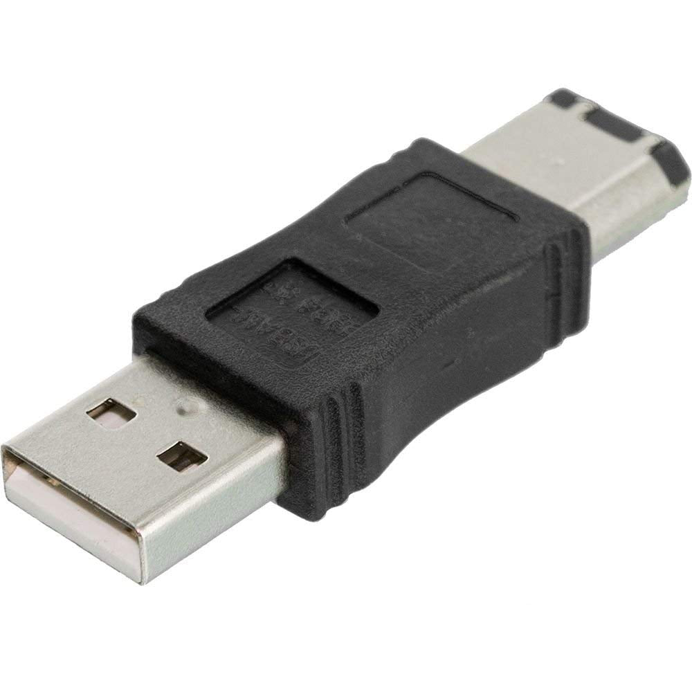 Toptekits Firewire Ieee 1394 6 Pin Male To Usb A Male Convertor Jack M/M Adapter