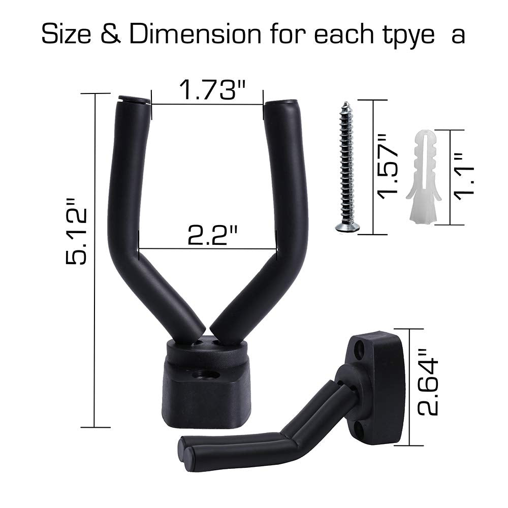 Honesty Guitar Hooks 6 Pack, Wall Mount Guitar Bracket   Perfectly Display In Music Retail Stores/Bedrooms/Bars