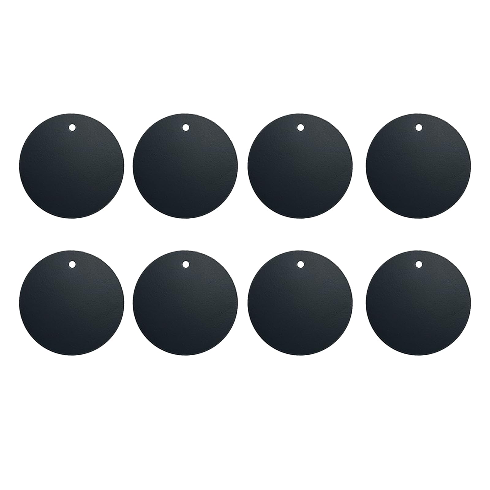 Mount Metal Plate(8Pack) For Magnetic Car Mount Phone Holder With Full Adhesive For Phone Magnet, 8 X Round (Black)