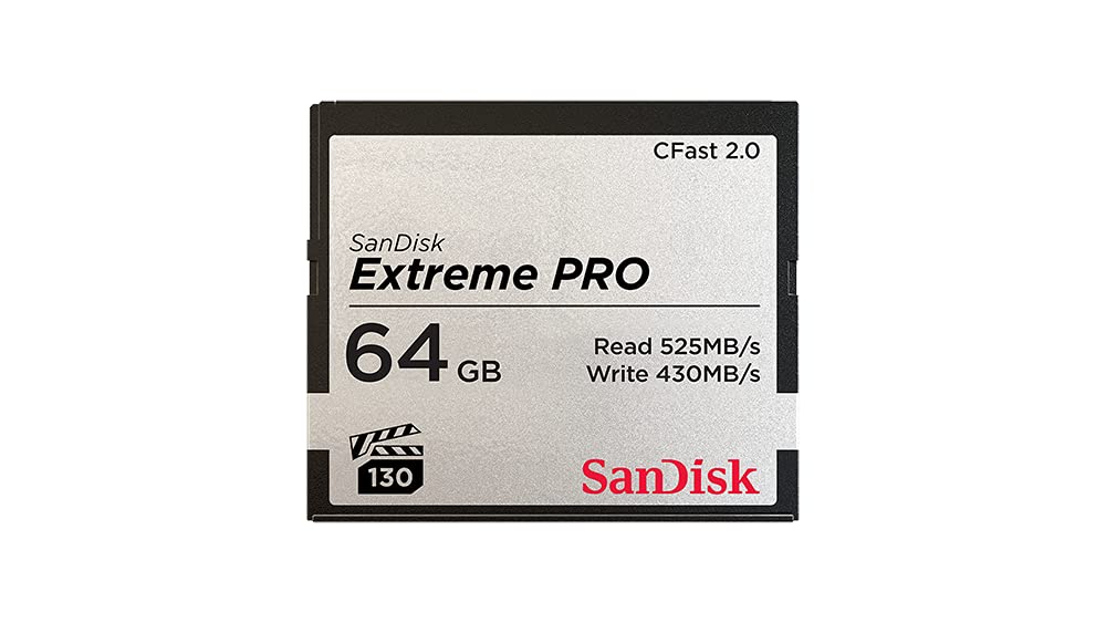 SanDisk 64GB Extreme PRO CFast 2.0 Memory Card - SDCFSP-064G-G46D