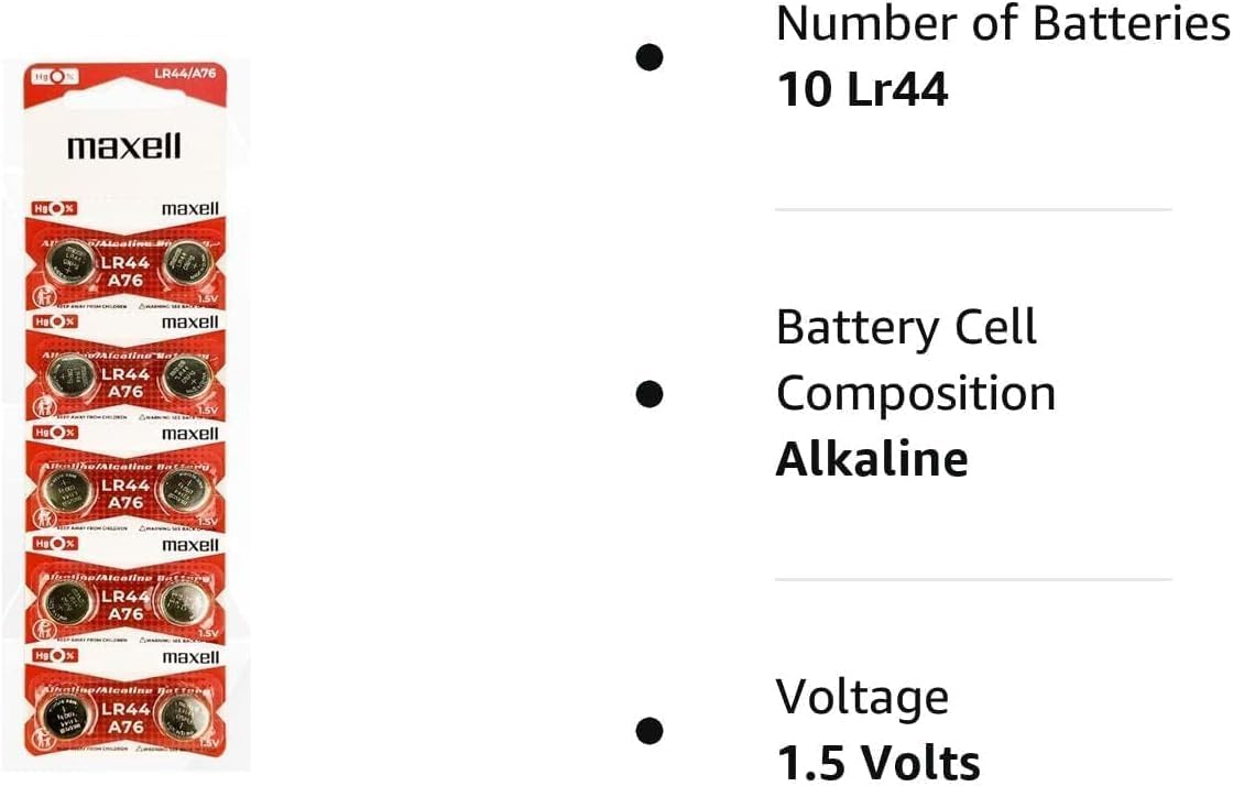 Maxell Lr44 Alkaline 1.5V Battery