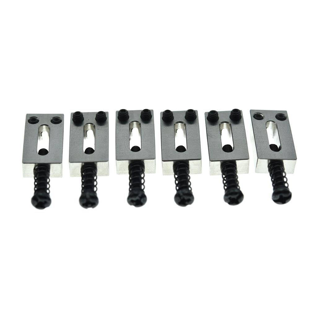 Dopro Upgraded Version Solid Stainless Steel Guitar Bridge Saddles 10.8Mm For Stratocaster Or Telecaster