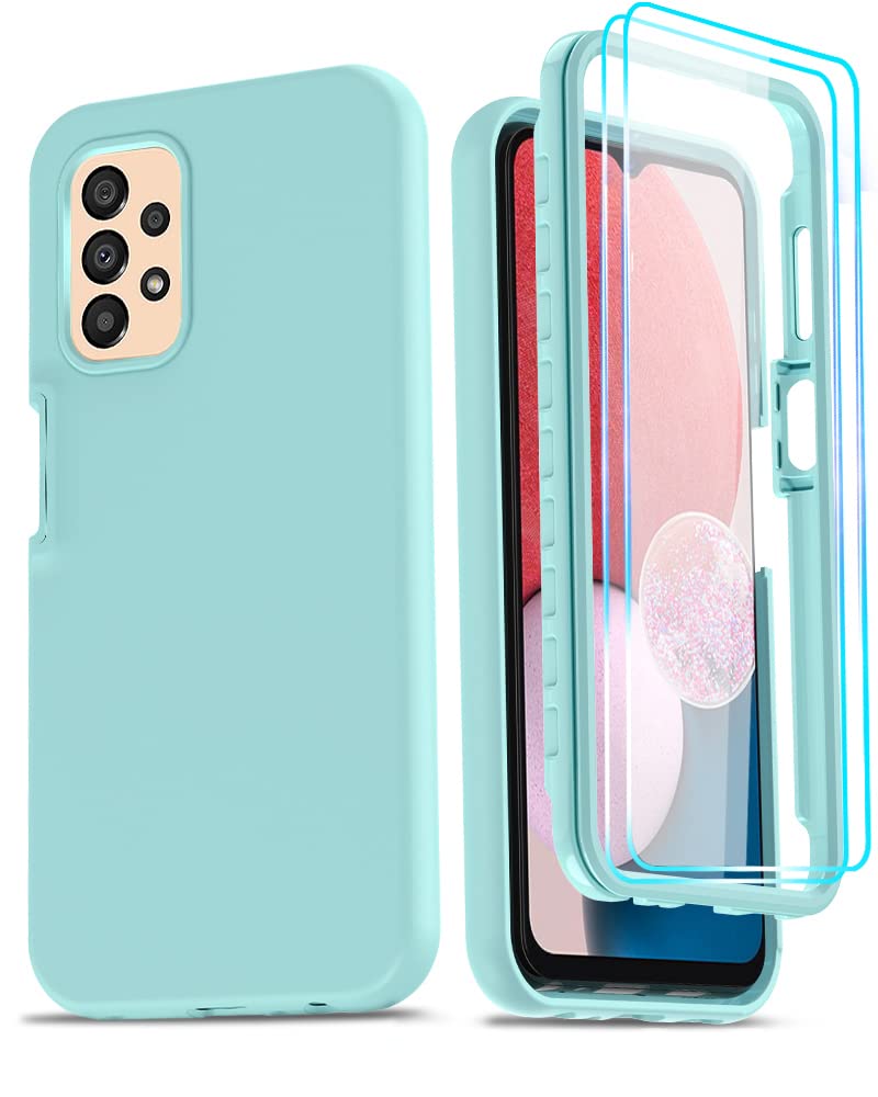 Leyi For Samsung Galaxy A13 5G Phone Case: Galaxy A13 5G Case With [2 X Tempered Glass Screen Protector], Full Body Shockproof S