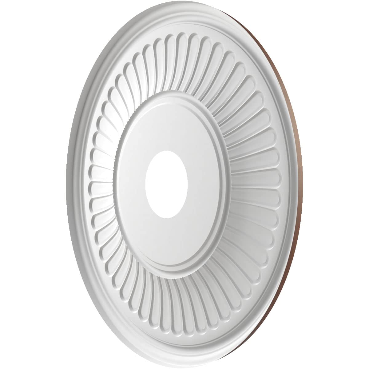 Ekena Millwork Cmp19Bedru Berkshire Thermoformed Pvc Ceiling Medallion (Fits Canopies Up To 8 3/8), 19Od X 3 1/2Id X 1P, Univers