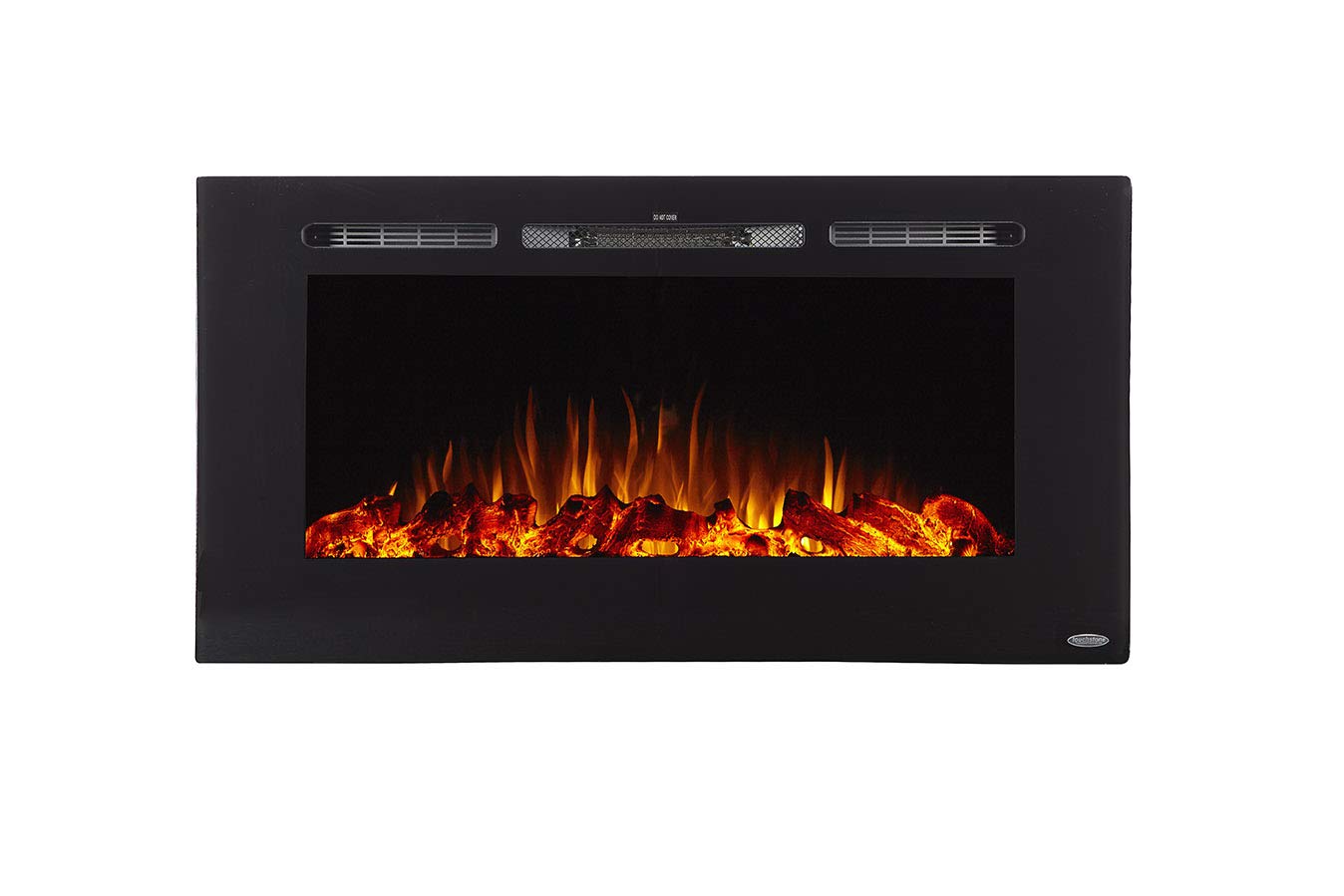 Touchstone Smart Electric Fireplace The Sideline 40 Inch Wide In Wall Recessed 30 Realistic Ember Color/Flame Options 1500W Heat