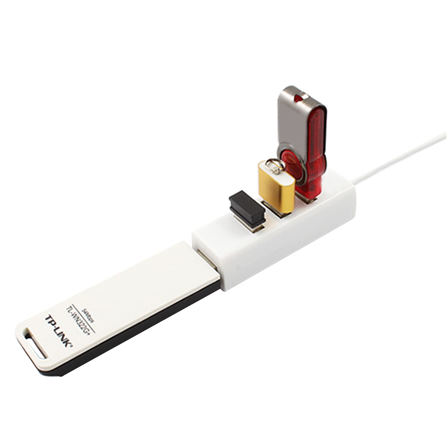 Ayecehi Usb C To Usb Hub 4 Port Usb C Adapter Usb Type C Hub For Usb Type C Devices (White)