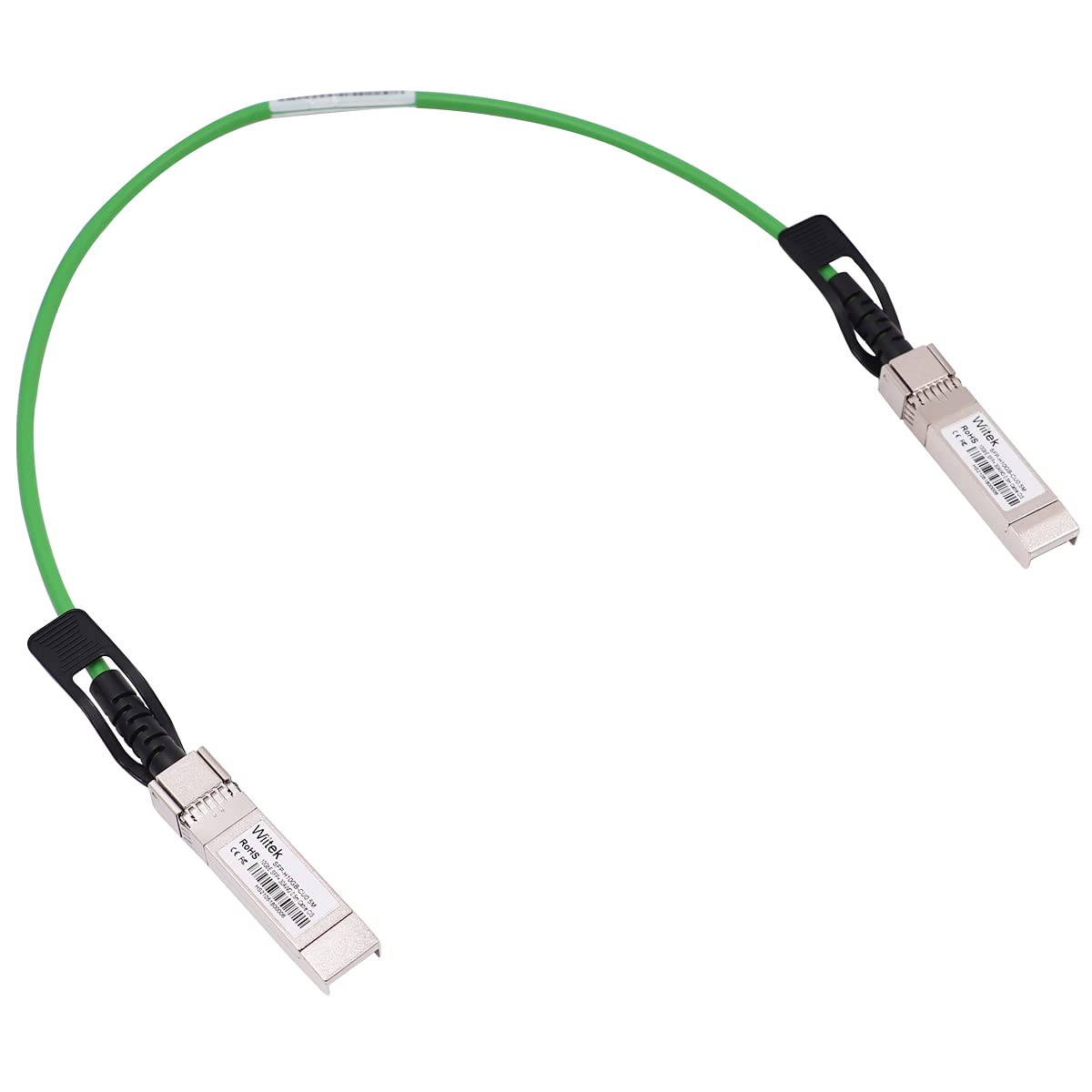 [Green Colored] 0.5M 10G Sfp+ Dac Twinax Cable, 10Gbase Cu Sfp+ Copper Cable, Compatible For Cisco Sfp H10Gb Cu0.5M, Ubiquiti, J