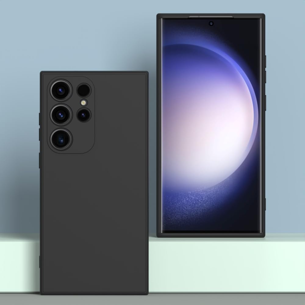 Wogroo For Samsung Galaxy S23 Ultra Case Black, Scratch Resistant With Soft Touch, Slim Thin Phone Cover For Samsung Galaxy S23