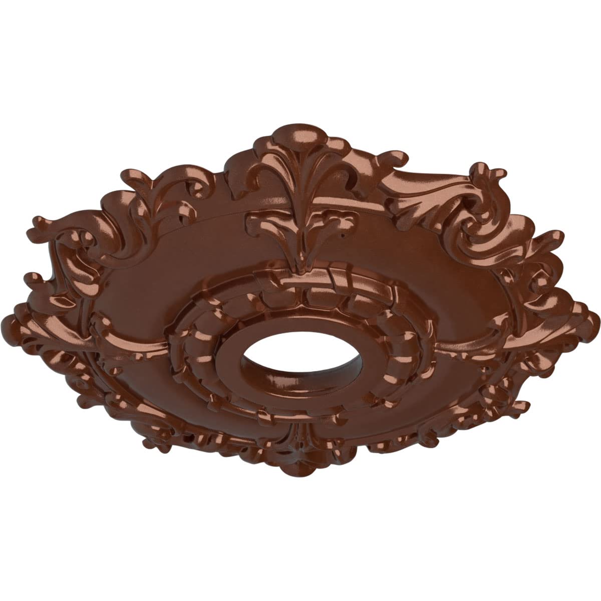 Ekena Millwork Cm18Rlcps Riley Ceiling Medallion, 18''Od X 3 1/2''Id X 1 1/2''P, Copper Penny