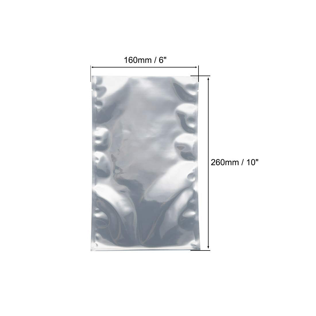 Uxcell Antistatic Shield Shielding Bag, Flat Open Top Anti Static Bag For Electronic Devices, 6X10 Inch(160X260Mm), 100 Pcs