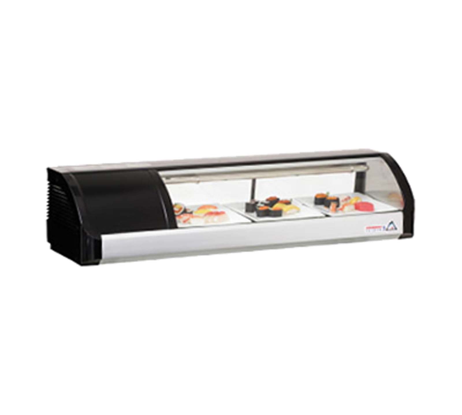 Everest Refrigeration ESC47L Countertop Refrigerated Display Case Left Mounted 2 Doors, 115v, NSF - 1.5 cu. ft.
