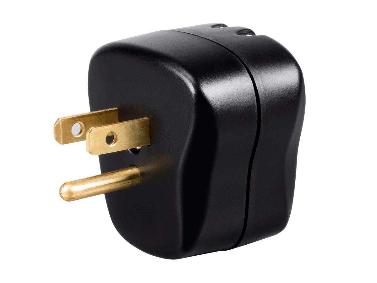 Monoprice 115877 1 Outlet Portable Mini Power Surge Protector Wall Tap   Black | Ul Rated 540 Joules With Grounded And Protected