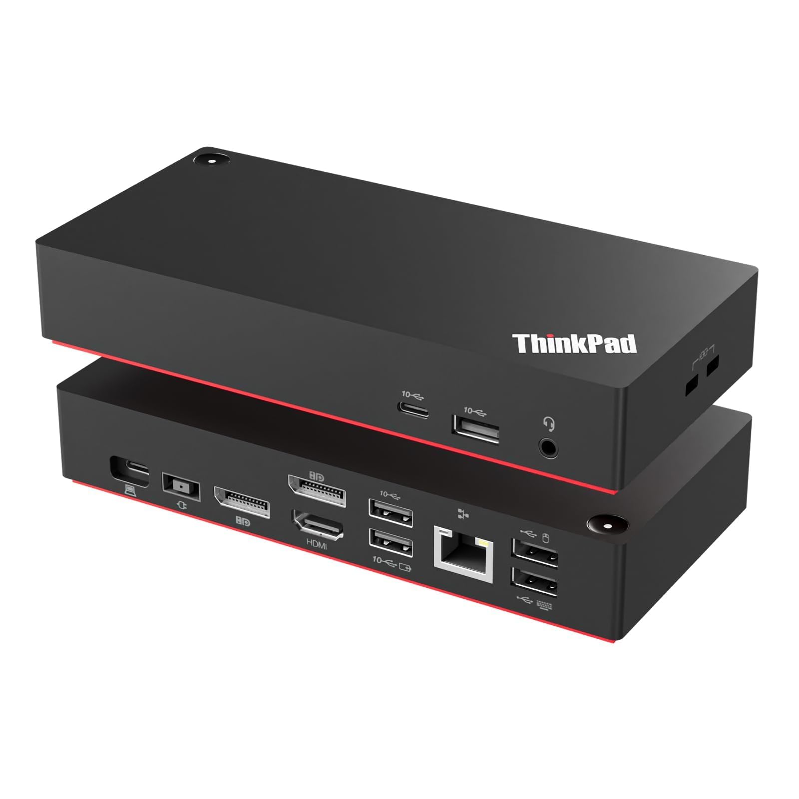 ThinkPad 40AY0090 Universal USB-C Docking Station for Lenovo Laptops, 3 External Displays, Comes with ITSPWR Bundle