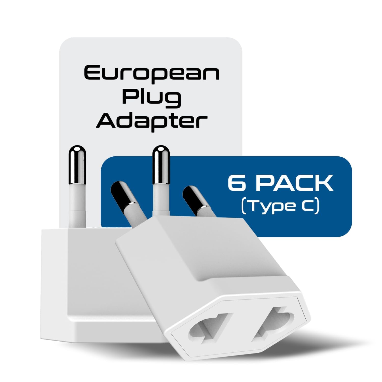 Ceptics European Travel Plug Adapter   Converts Usa To Eu, Asia And Italy Outlet   Type A To Type C Converter   Use In Germany,